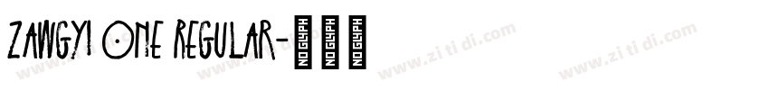 Zawgyi One Regular字体转换